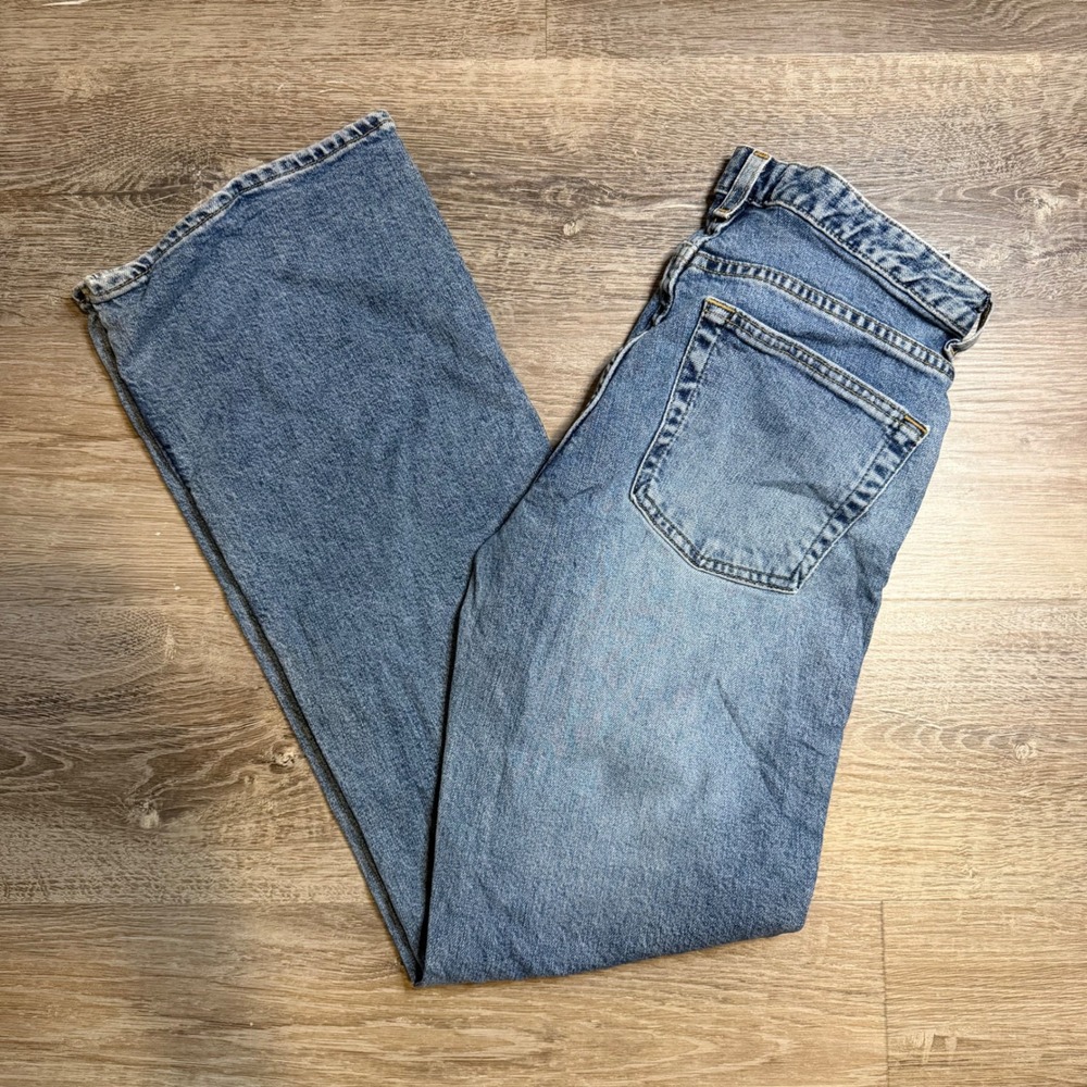 Gap Flare Stretch Jeans Womens 6 Regular Medium Wash Blue Y2K 172662-00-1 0602